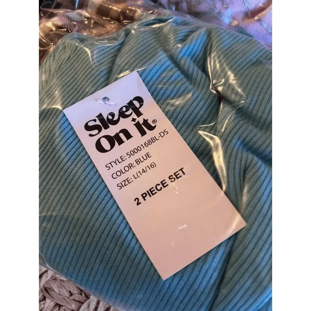 Sleep On It Girls 2-Piece Plaid Pajama Sets L (14-16)